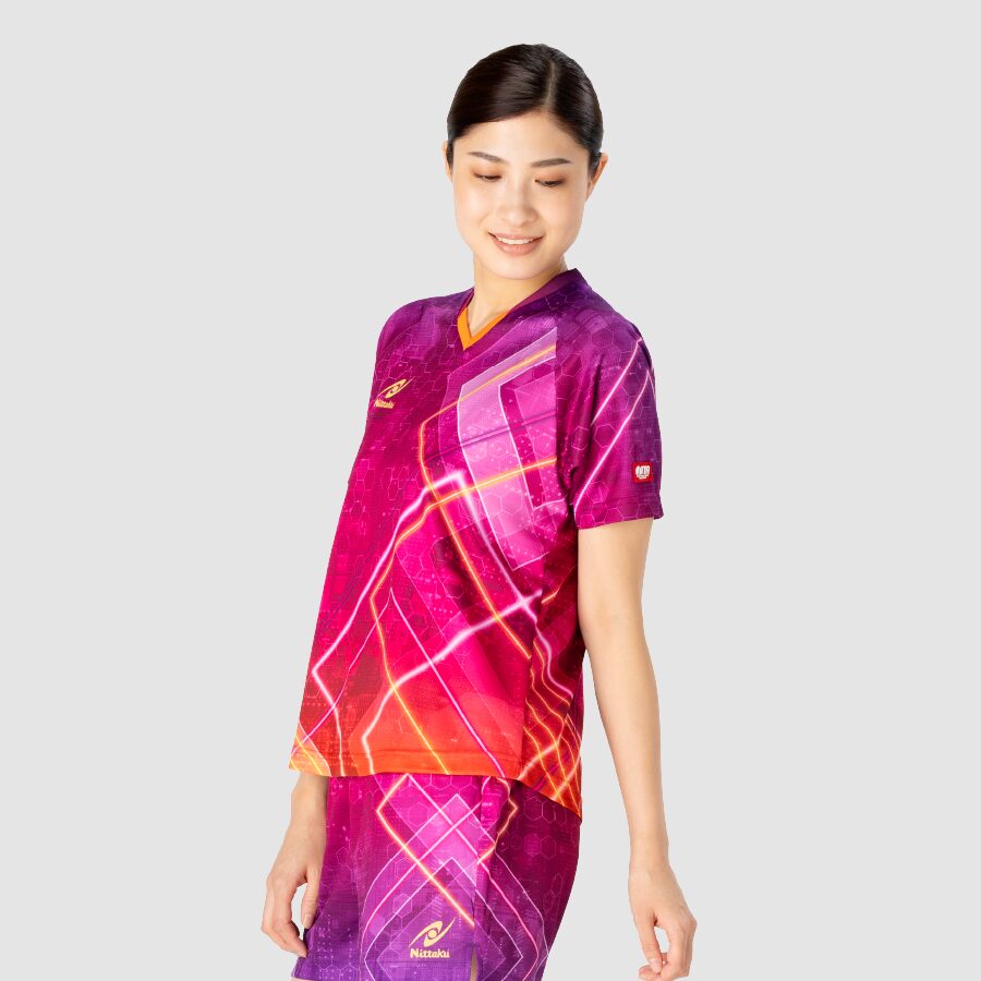 Nittaku/日本卓球】 Sサイズ ブライトネオンショーツ 50 パープル 卓球