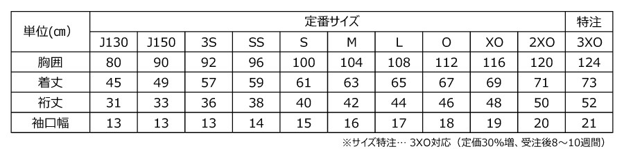 サイズ表